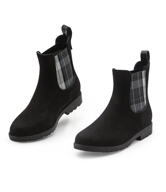 Charleston Shoe Co. Chelsea Rain Boot -Black w/gray