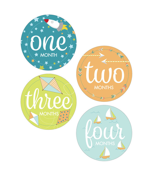 Santa Barbara Monthly sticker photo sets for baby boy