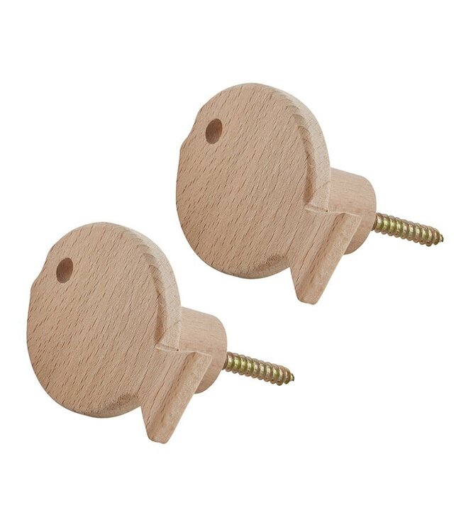 Santa Barbara Fish 2 pack wood hooks