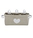 Santa Barbara Gray heart washable large storage tote with 3 mini totes