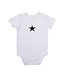 White snap shirt with navy star size 6-12 months