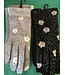 E touch gloves with embroidered flowers