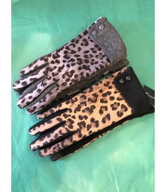 E touch leopard print glove