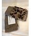 Fingerless gloves with leopard fur