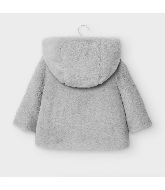 Mayoral Grey Fur coat baby girl -Size 6 M
