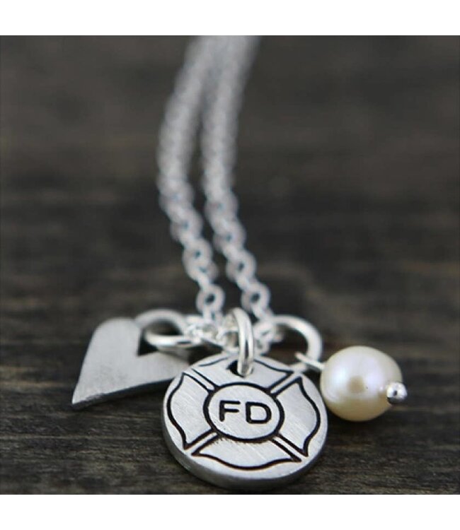 My Heart Belongs to a Fireman Necklace