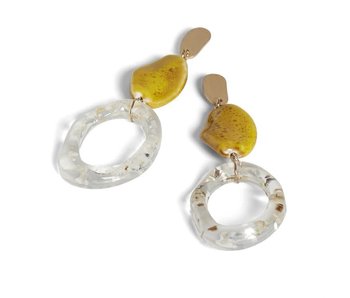 Coco & Carmen Marigold sparkle yellow earrings