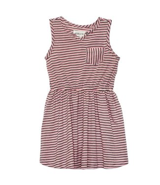 Sleeveless striped knit dress
