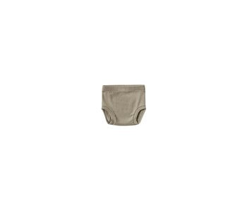 Quincy Mae Quincy Mae ribbed bloomer -size 3-6M Olive