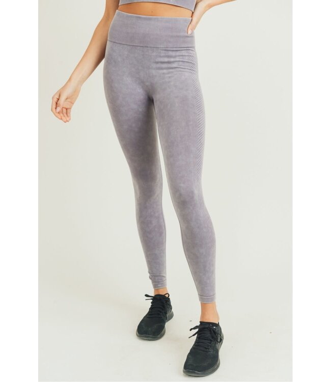 Chevron Side Mineral Wash Seamless High Waist Leggings