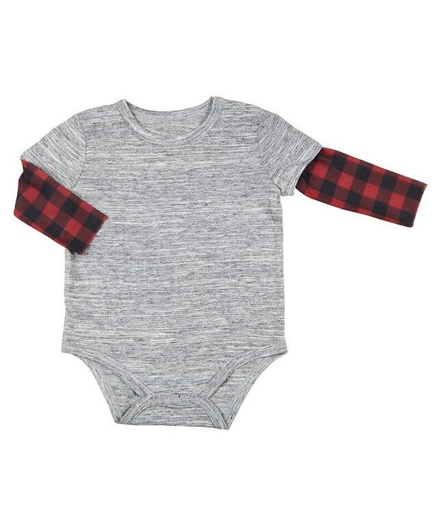 Stephan Baby buffalo check snapshirt