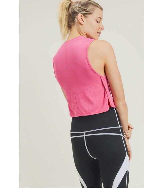 Side Overlay Crop Supima Cotton Tank Top