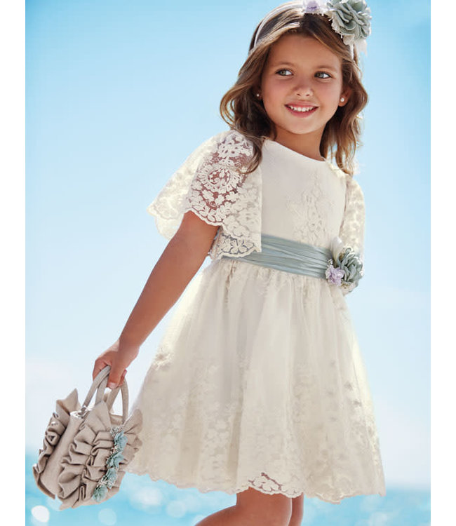 Abel & Lula Abel & Lula embroidered tulle dress -size 4