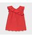 Mayoral Mayoral Embroidered red ruffle dress -size 6M