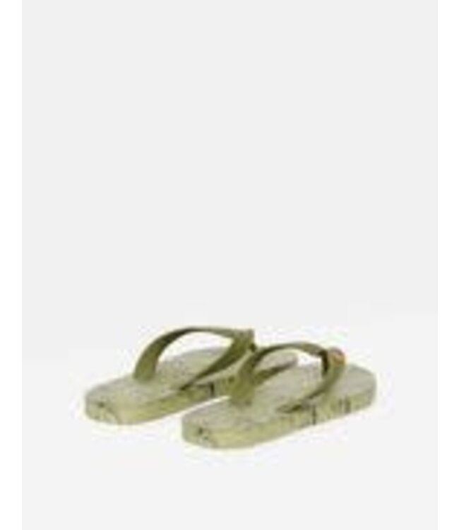 Joules Joules Green Dinosaurs flip flops