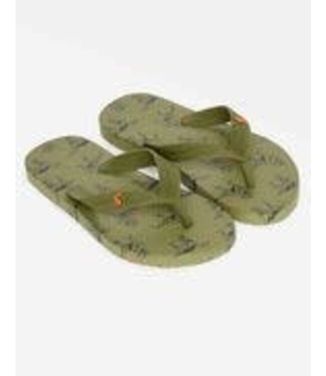 Joules Joules Green Dinosaurs flip flops