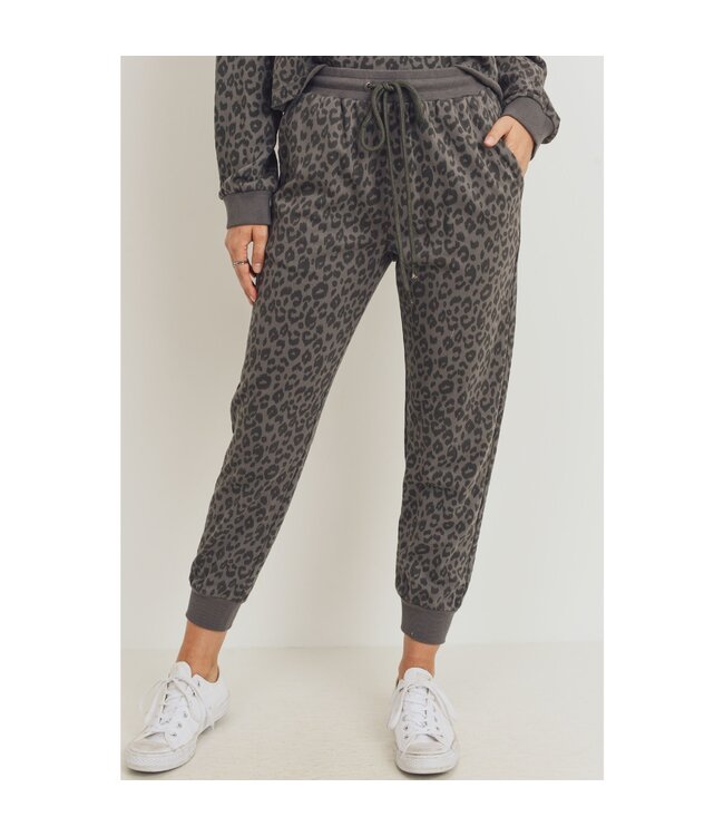 Paper Crane Leopard Print Sweatpants