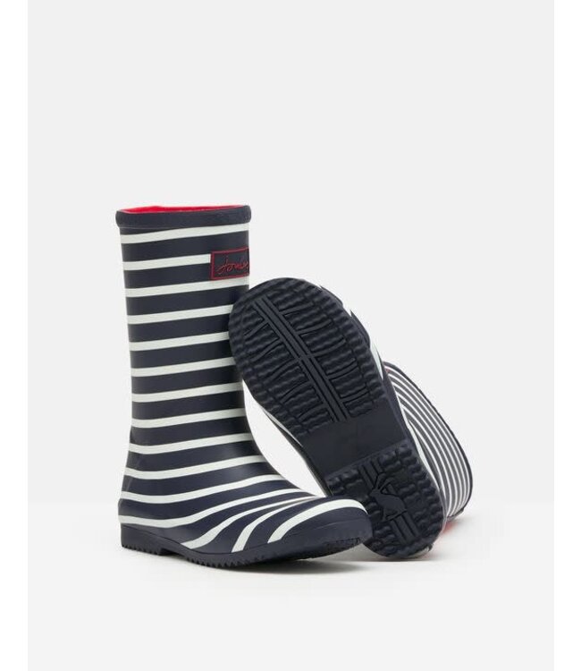Joules Roll Up Welly Joules Rain Boots -Navy Stripe