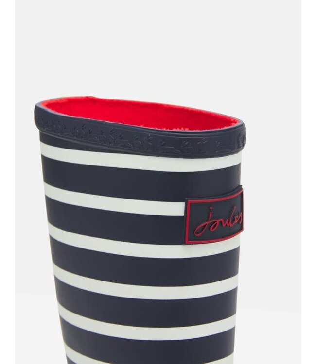 Joules Roll Up Welly Joules Rain Boots -Navy Stripe