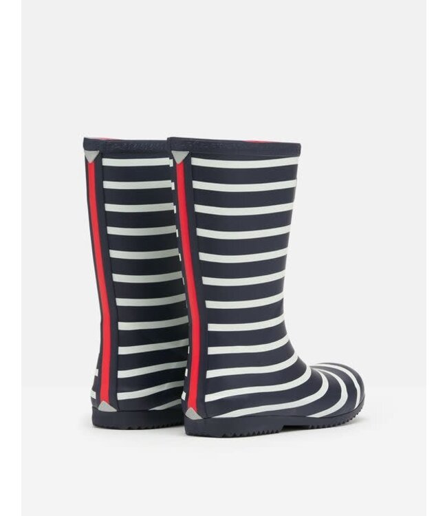 Joules Roll Up Welly Joules Rain Boots -Navy Stripe