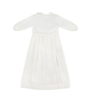 Baby pebble stitch gown with removable skirt
