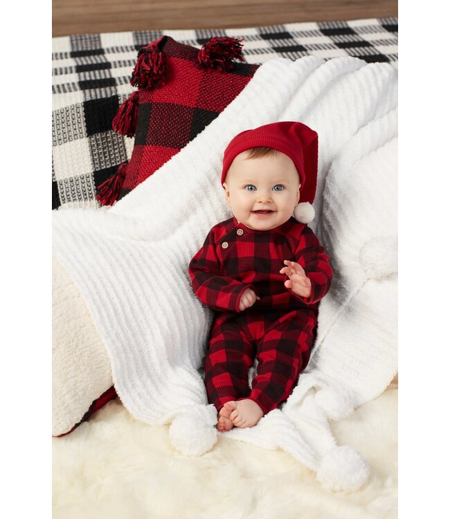 Mud Pie Buffalo Check Santa 3Pc Set