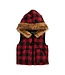 Mud Pie Buffalo Check Hooded vest