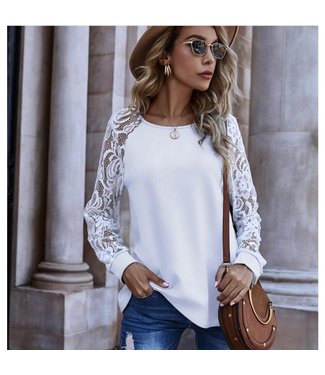 Lace Sleeve Detail Shirt