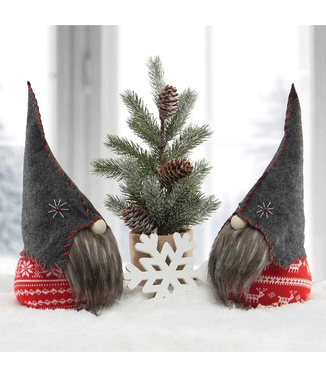 Spruce Pine Tree 13" Pine cone burlap pot