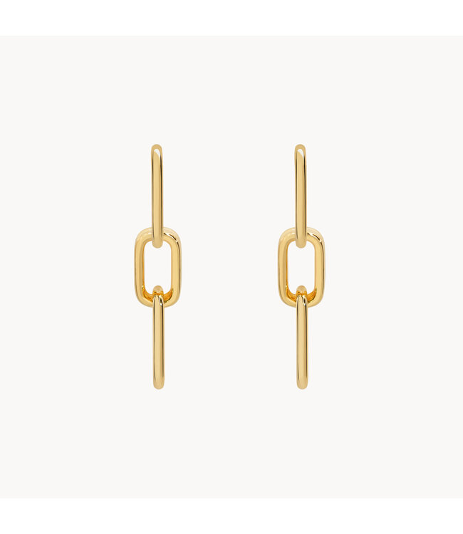 Paperclip link earrings