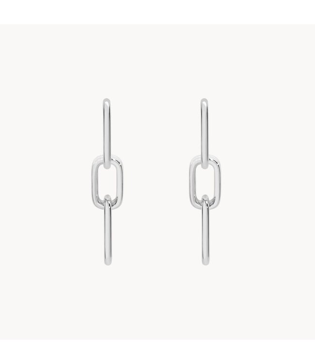Paperclip link earrings