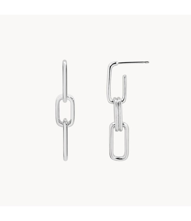 Paperclip link earrings