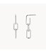 Paperclip link earrings