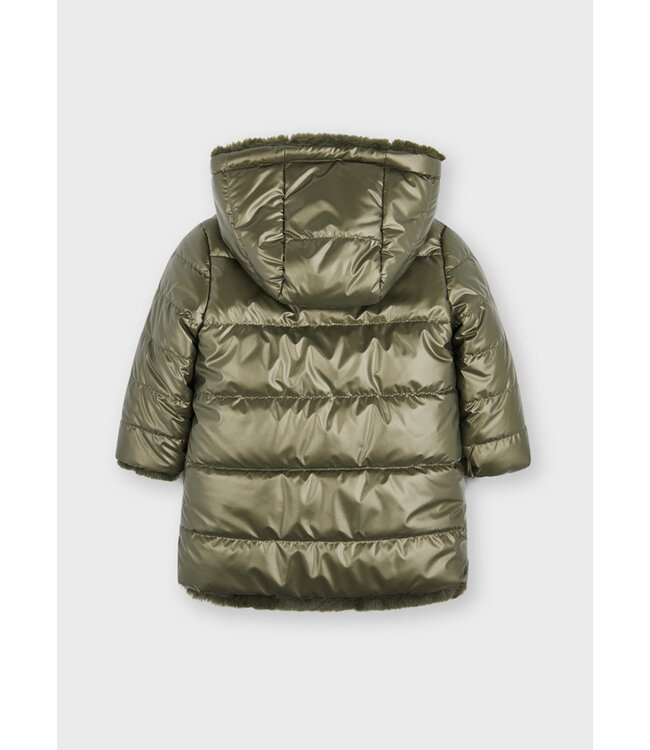 Mayoral Eco Friends Reversible Faux Fur Coat Girl -size 4