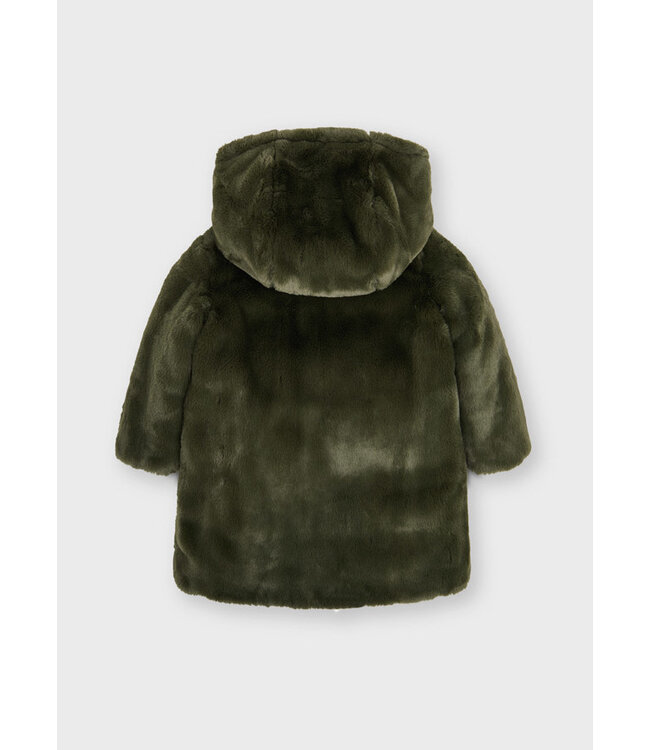 Mayoral Eco Friends Reversible Faux Fur Coat Girl -size 4