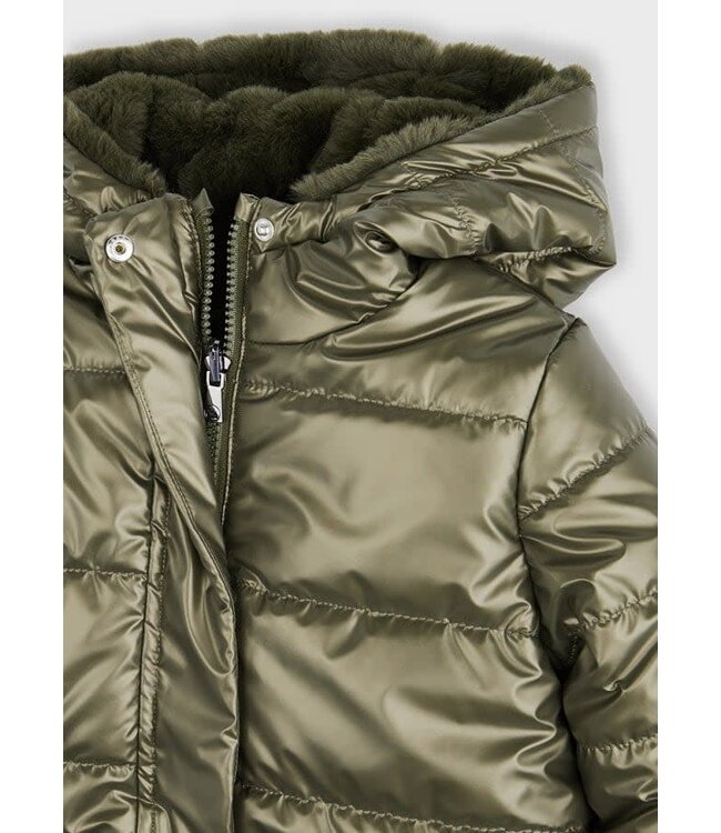 Mayoral Eco Friends Reversible Faux Fur Coat Girl -size 4