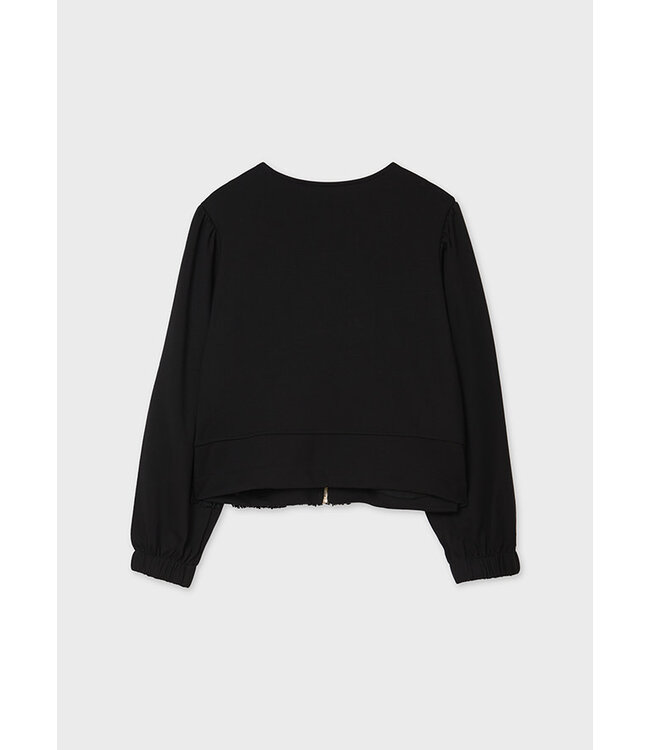 Mayoral Mayoral fringed girls black jacket -size 8