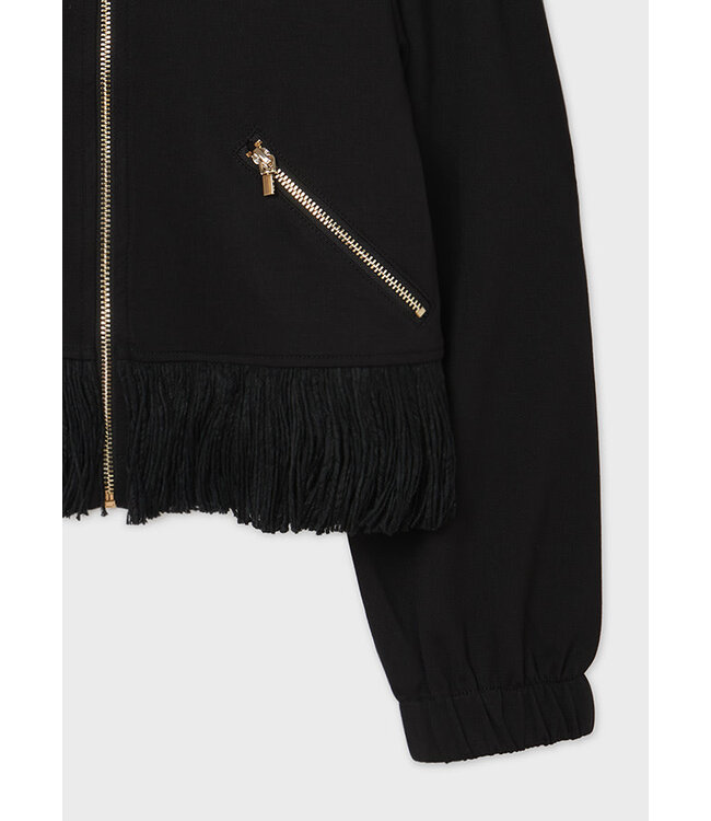 Mayoral Mayoral fringed girls black jacket -size 8