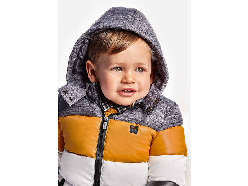 Color block puffer jacket Baby boy -size 6M - Lizzy Lou Boutique