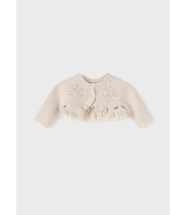 Mayoral Mayoral Tricot cardigan with ruffles newborn girl
