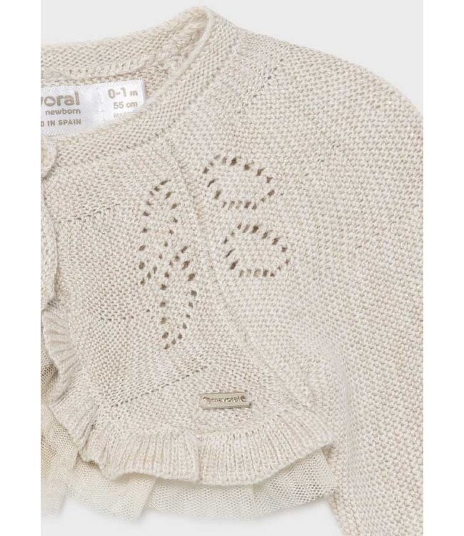 Mayoral Mayoral Tricot cardigan with ruffles newborn girl