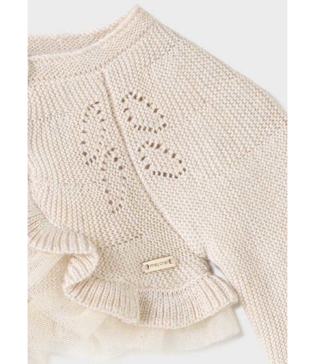 Mayoral Mayoral Tricot cardigan with ruffles newborn girl