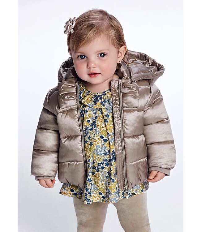 Mayoral Eco Friends sating hooded coat Baby girl