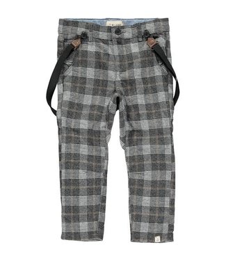 Me & Henry Bradford plaid pants with removable suspenders