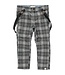 Me & Henry Bradford plaid pants with removable suspenders