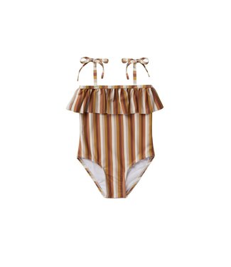 Rylee + Cru Rylee + Cru Ruffle one-piece swimsuit -multi stripe