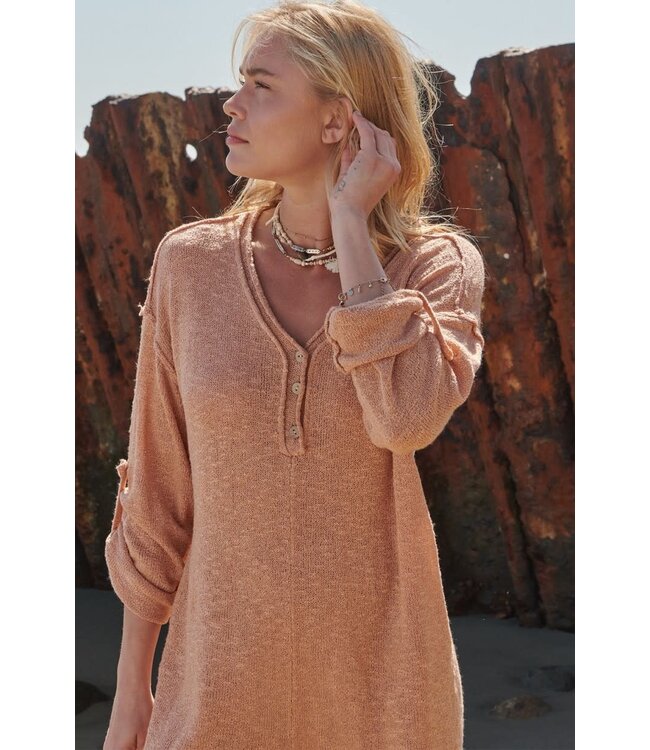 Promesa USA Textured knit sweater romper