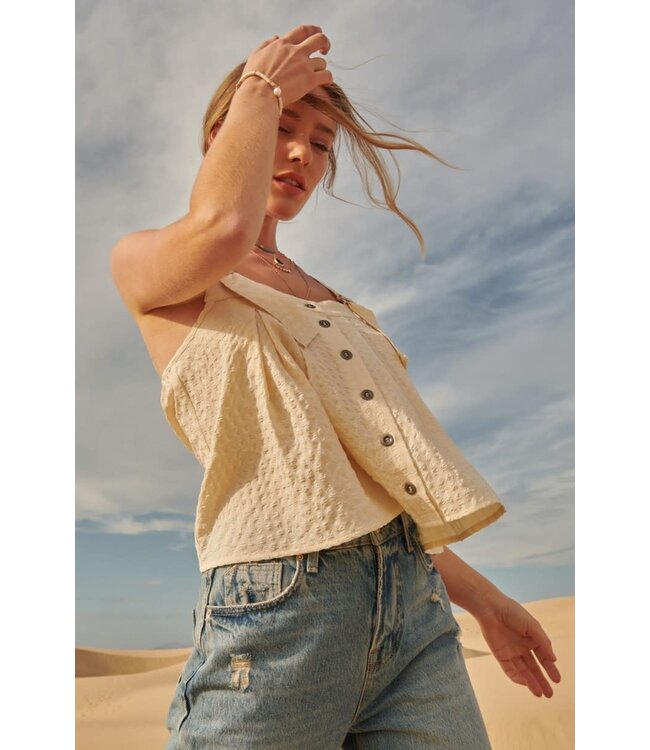 Promesa USA Adjustable shoulder strap button front top