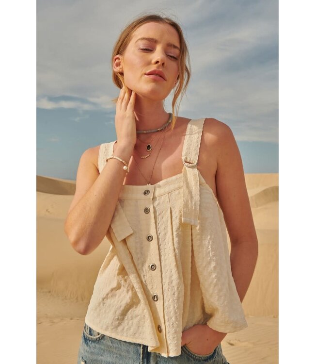 Promesa USA Adjustable shoulder strap button front top