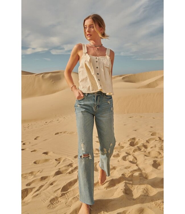 Promesa USA Adjustable shoulder strap button front top